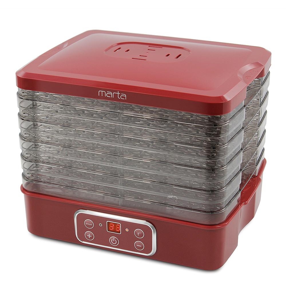 Сушилка для овощей и фруктов Marta MT-1949 бордовый гранат
Сушилка для овощей и фруктов Marta MT-1949 бордовый гранат