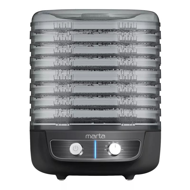 Сушилка для овощей и фруктов MARTA MFD-8083PS черный жемчуг
Сушилка для овощей и фруктов MARTA MFD-8083PS черный жемчуг