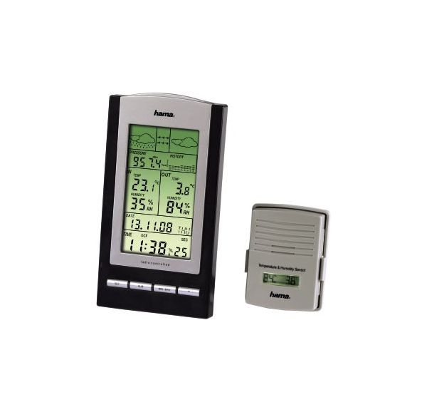 Погодная станция Hama EWS-800 серебристый/черный
Погодная станция Hama EWS-800 серебристый/черный