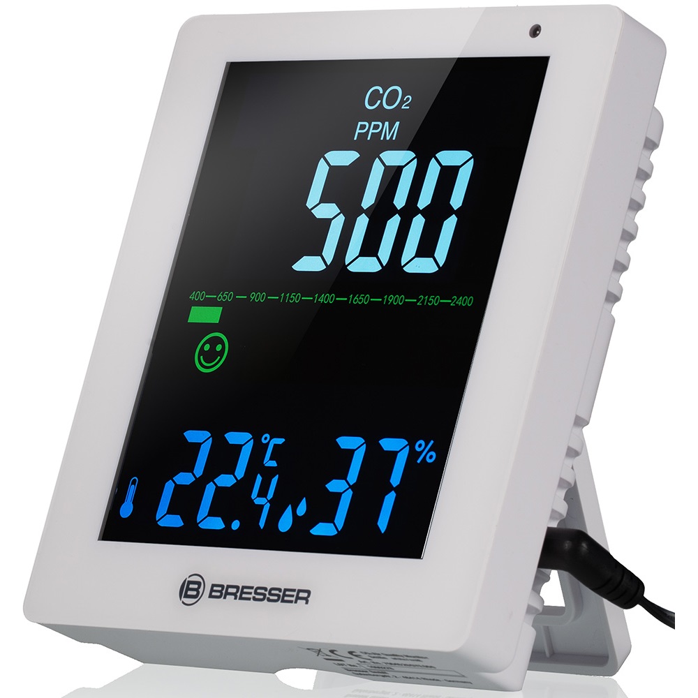 Гигрометр Bresser Air Quality Smile с датчиком CO2, белый
Гигрометр Bresser Air Quality Smile с датчиком CO2, белый