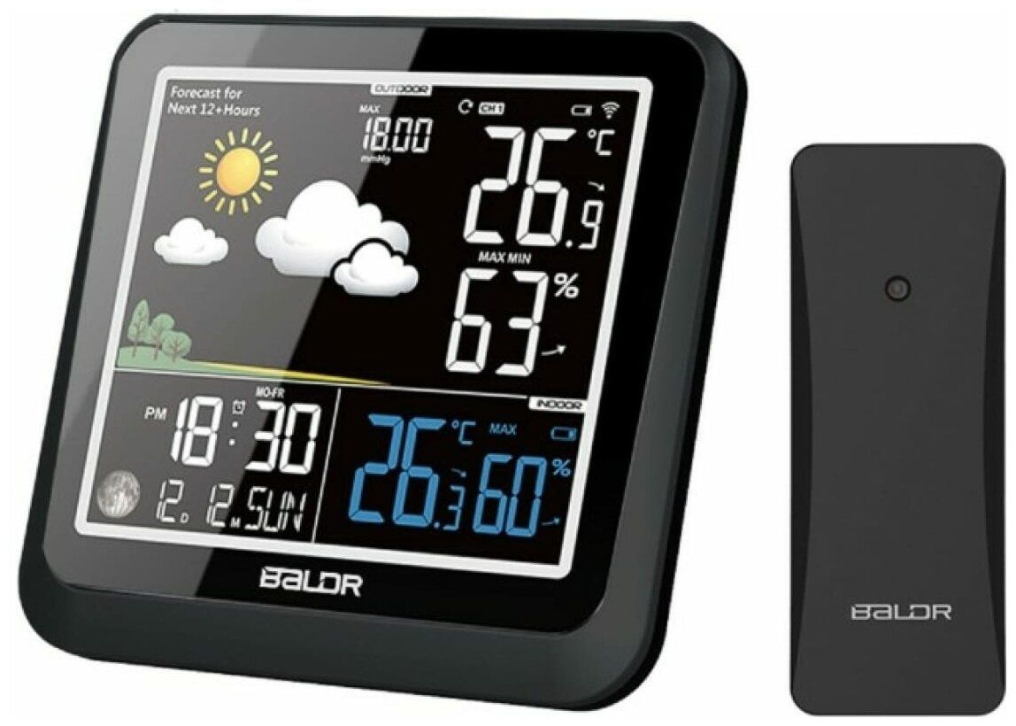Метеостанция BALDR B0336WST2H2P беспроводная, черный
Метеостанция BALDR B0336WST2H2P беспроводная, черный