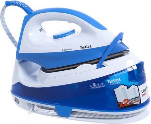 Парогенератор Tefal SV6038E0 2200Вт белый/голубой
Парогенератор Tefal SV6038E0 2200Вт белый/голубой