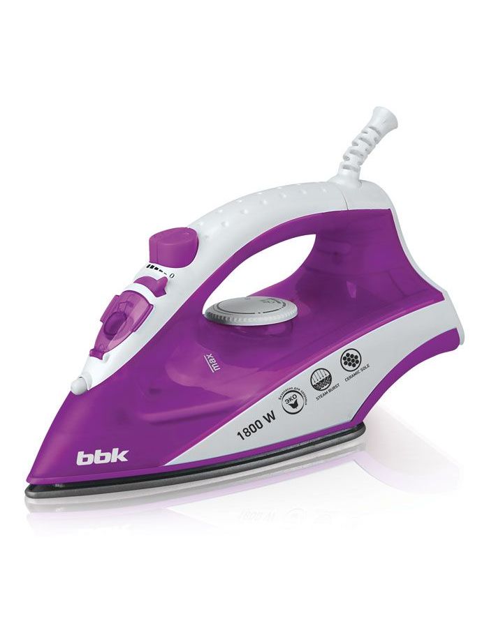 Утюг BBK ISE-1802 фиолетовый
Утюг BBK ISE-1802 фиолетовый