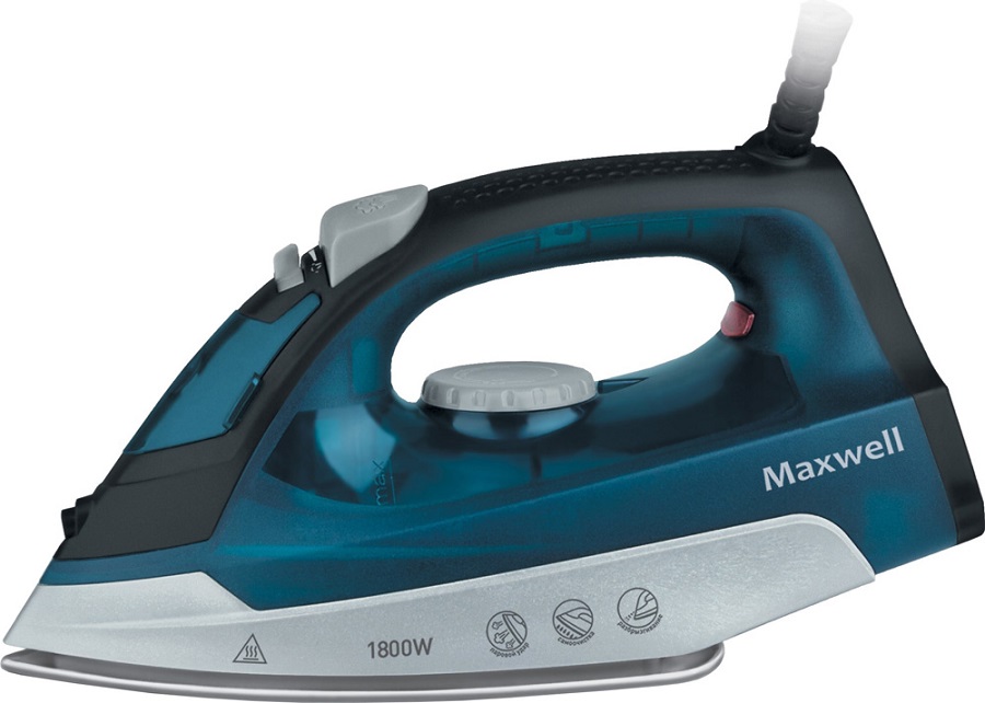 Утюг Maxwell MW-3044 B, Бирюзовый 
Утюг Maxwell MW-3044 B, Бирюзовый