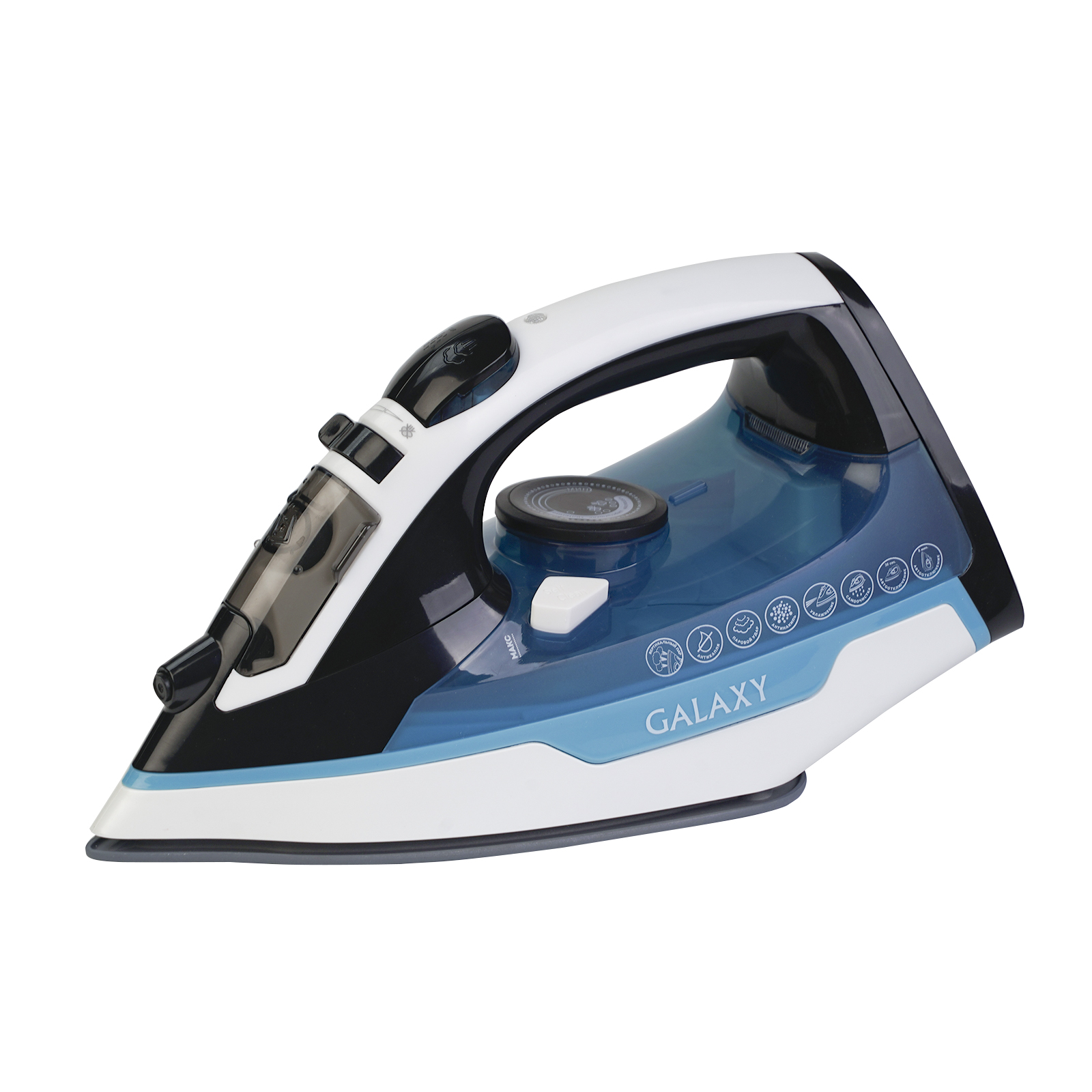 Утюг Galaxy GL6151, белый/бирюзовый, Синий
Утюг Galaxy GL6151, белый/бирюзовый, Синий