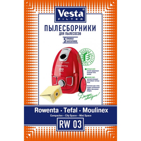 Пылесборники Vesta Filter RW 03 (5пылесбор
Пылесборники Vesta Filter RW 03 (5пылесбор