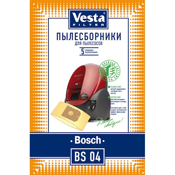 Пылесборники Vesta Filter BS 04 (5пылесбор.)
Пылесборники Vesta Filter BS 04 (5пылесбор.)