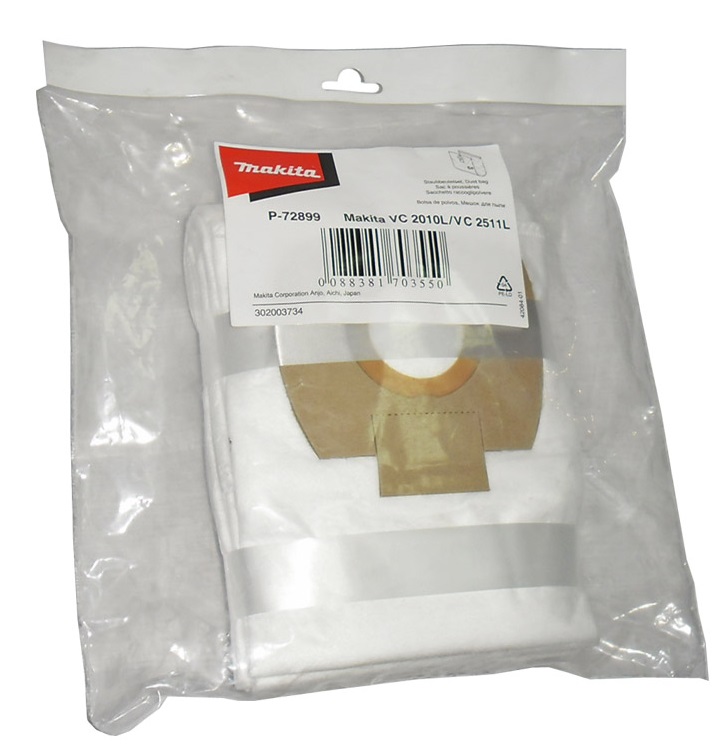 Пылесборники Makita P-72899 для пылесосов VC2015L/2512L/3011L (5пылесбор
Пылесборники Makita P-72899 для пылесосов VC2015L/2512L/3011L (5пылесбор