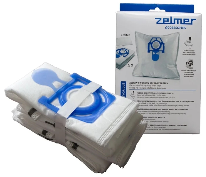 Пылесборники Zelmer ZVCA100B (4пылесбор.+фильтр
Пылесборники Zelmer ZVCA100B (4пылесбор.+фильтр