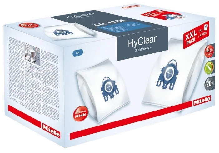 Пылесборники Miele GN XXL-Pack HyClean 3D (16пылесбор.+8фильтров)
Пылесборники Miele GN XXL-Pack HyClean 3D (16пылесбор.+8фильтров)
