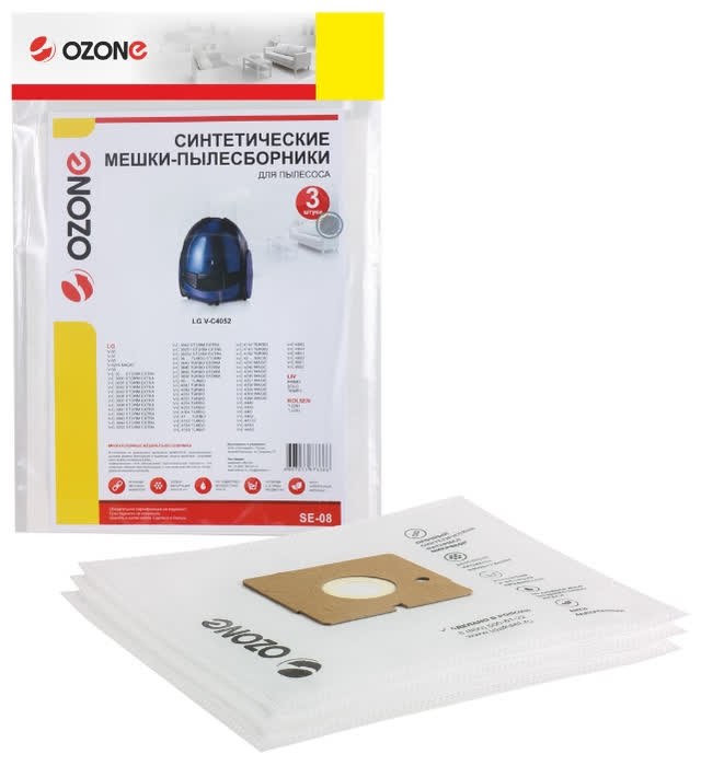 Пылесборники Ozone SE-08 (3пылесбор.)
Пылесборники Ozone SE-08 (3пылесбор.)
