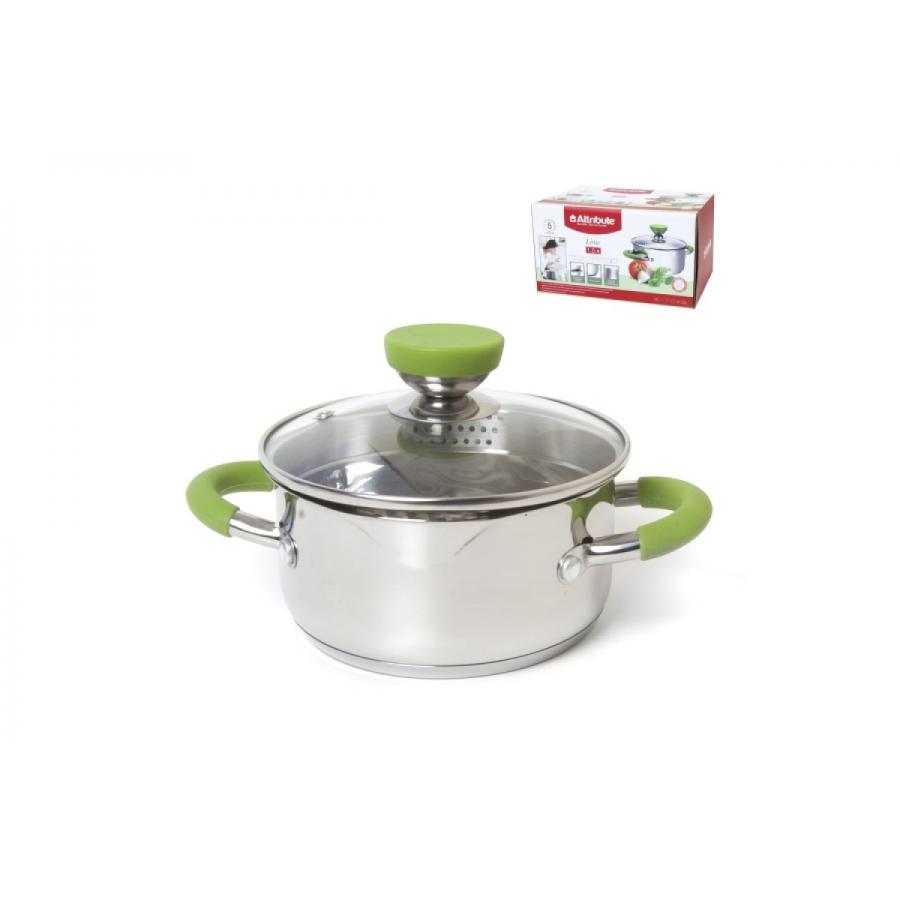 Кастрюля ATTRIBUTE STEEL LIME 16х8см 1.5л
Кастрюля ATTRIBUTE STEEL LIME 16х8см 1.5л