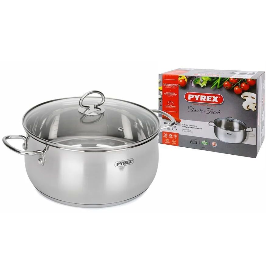 Кастрюля с крышкой CLASSIC TOUCH 2.9л PYREX CT20AEX/E006
Кастрюля с крышкой CLASSIC TOUCH 2.9л PYREX CT20AEX/E006