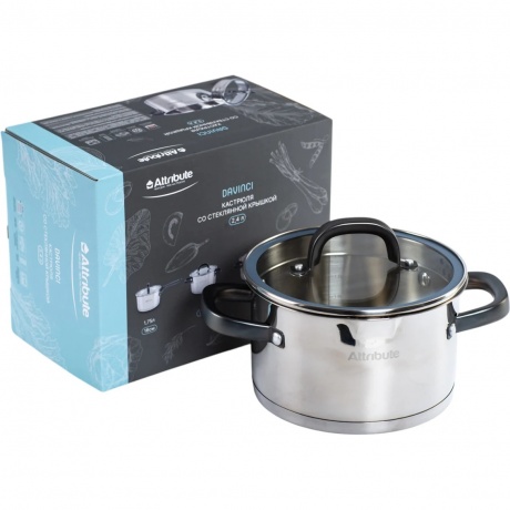 Кастрюля DAVINCI 2.4л 18см индукция
Кастрюля DAVINCI 2.4л 18см индукция