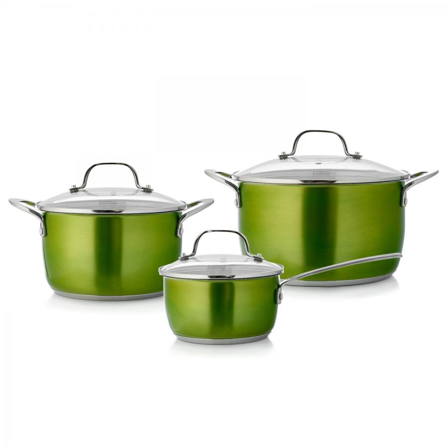Набор посуды Esprado Emerald 1,5л, 3,3л, 5,7л, нерж. сталь
Набор посуды Esprado Emerald 1,5л, 3,3л, 5,7л, нерж. сталь