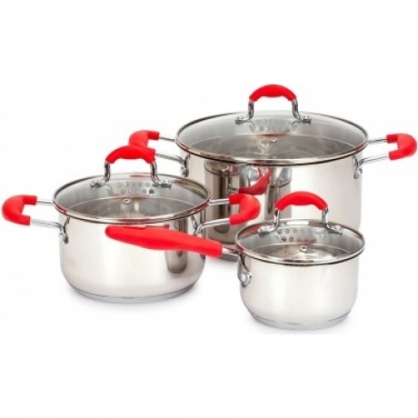 Набор посуды ATTRIBUTE STEEL FANCY 6пр. (ковш 0.9л + кастрюли 2.3л, 5.6л), ASF002
Набор посуды ATTRIBUTE STEEL FANCY 6пр. (ковш 0.9л + кастрюли 2.3л, 5.6л), ASF002