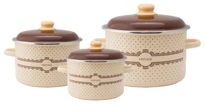 Набор кастрюль Appetite Vintage №19 6KB191M 6пр
Набор кастрюль Appetite Vintage №19 6KB191M 6пр