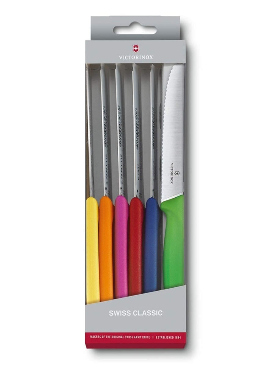 Набор ножей кухонных Victorinox Swiss Classic Kitchen (6.7839.6G) 6 шт разноцветный
Набор ножей кухонных Victorinox Swiss Classic Kitchen (6.7839.6G) 6 шт разноцветный