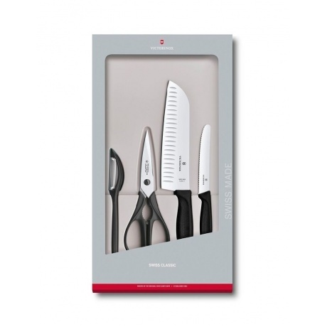 Набор ножей кухонных Victorinox Swiss Classic Kitchen (6.7133.4G) 4 шт черный
Набор ножей кухонных Victorinox Swiss Classic Kitchen (6.7133.4G) 4 шт черный
