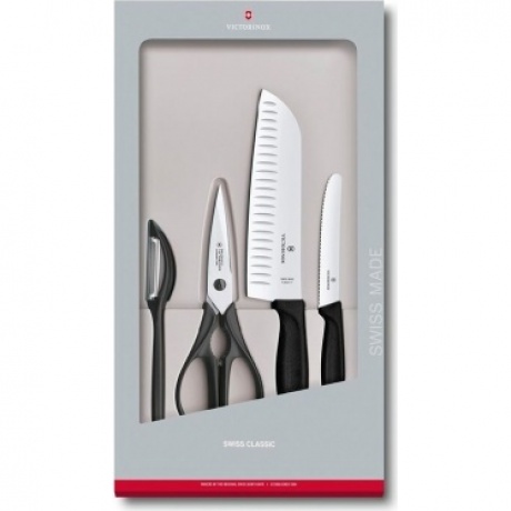 Набор ножей кухонных Victorinox Swiss Classic Kitchen (6.7133.4G) 4 шт черный
Набор ножей кухонных Victorinox Swiss Classic Kitchen (6.7133.4G) 4 шт черный