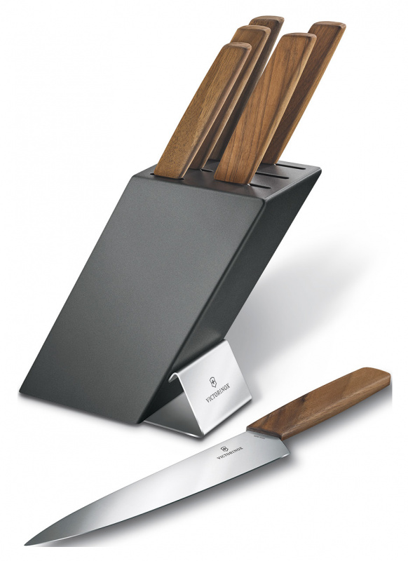 Набор ножей кухонных Victorinox Swiss Modern Cutlery Block (6.7186.6) 6 шт черный
Набор ножей кухонных Victorinox Swiss Modern Cutlery Block (6.7186.6) 6 шт черный