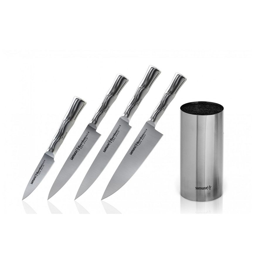 Набор из 4 ножей и подставки Samura Bamboo, в подарочной коробке
Набор из 4 ножей и подставки Samura Bamboo, в подарочной коробке