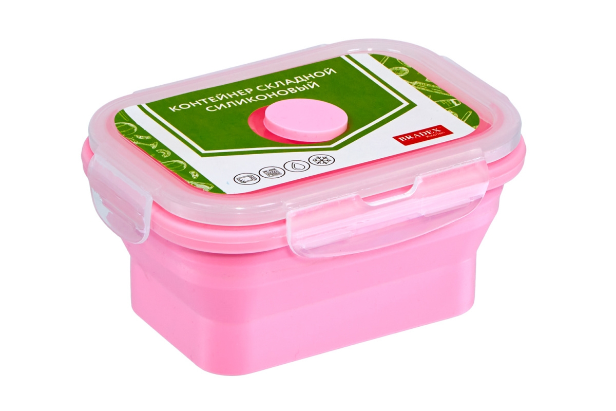 Контейнер складной силиконовый Bradex TK 0481 13х10см 350мл, розовый
Контейнер складной силиконовый Bradex TK 0481 13х10см 350мл, розовый