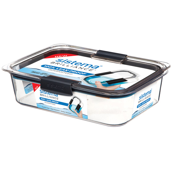 Контейнер герметичный из тритана Sistema Briliance 55115 2л
Контейнер герметичный из тритана Sistema Briliance 55115 2л