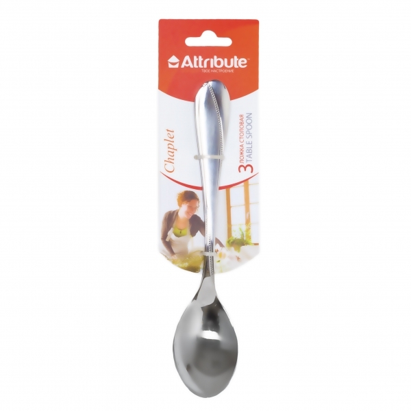 Ложка столовая CHAPLET 3шт, ATTRIBUTE CUTLERY, ACC323
Ложка столовая CHAPLET 3шт, ATTRIBUTE CUTLERY, ACC323