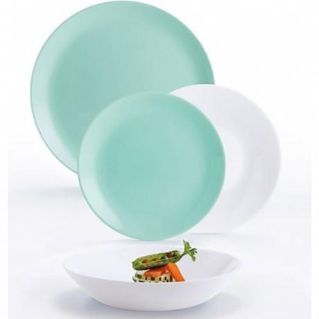 Столовый сервиз LUMINARC ЛАЙТ ТЮРКУАЗ&УАЙТ 18 предметов, P5912
Столовый сервиз LUMINARC ЛАЙТ ТЮРКУАЗ&УАЙТ 18 предметов, P5912