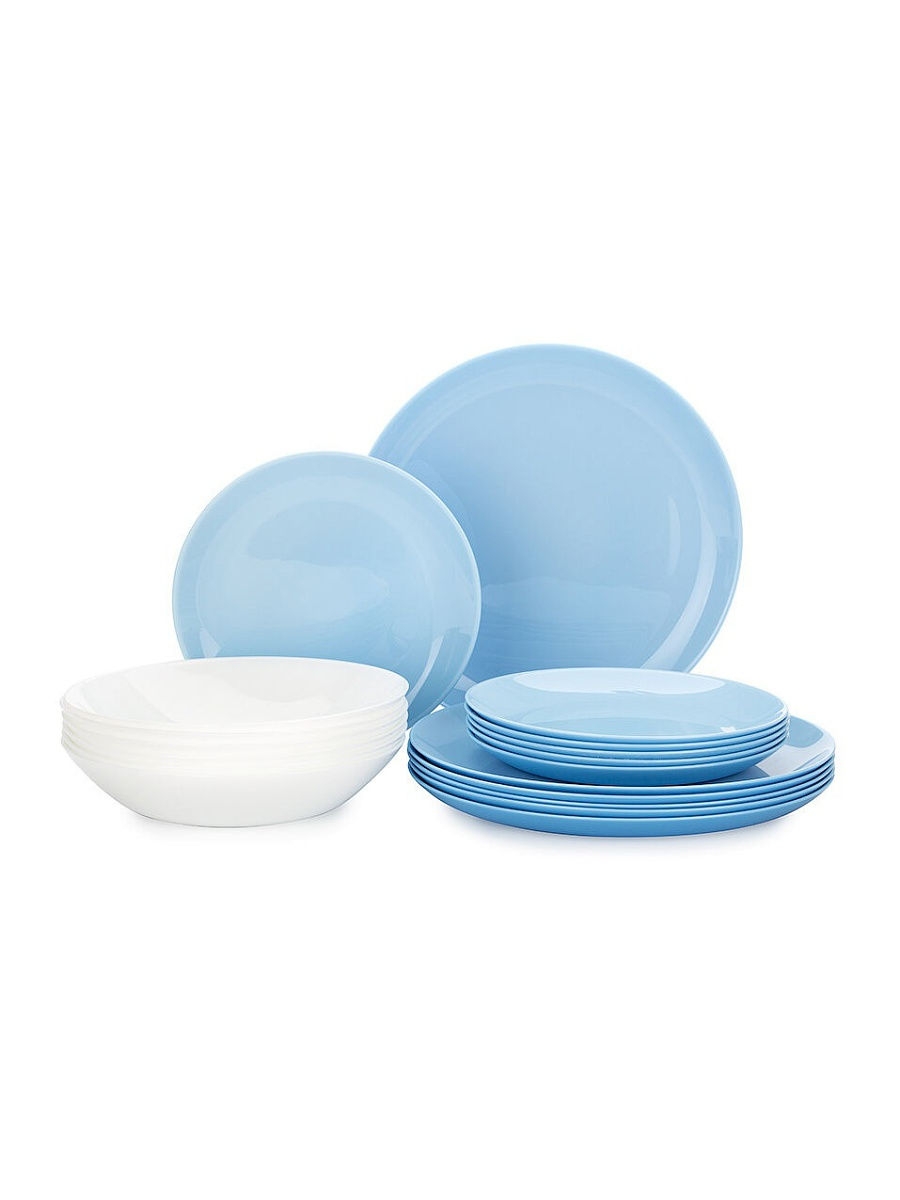 Набор столовый Luminarc Дивали Лайт Блю&Уайт P5911 (18 предметов)
Набор столовый Luminarc Дивали Лайт Блю&Уайт P5911 (18 предметов)