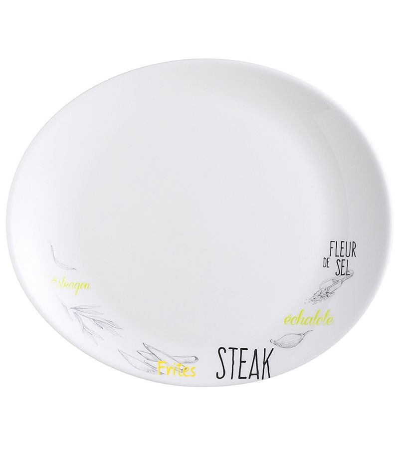 Тарелка для стейка Luminarc Френдс Тайм Бистро L2905 30см
Тарелка для стейка Luminarc Френдс Тайм Бистро L2905 30см