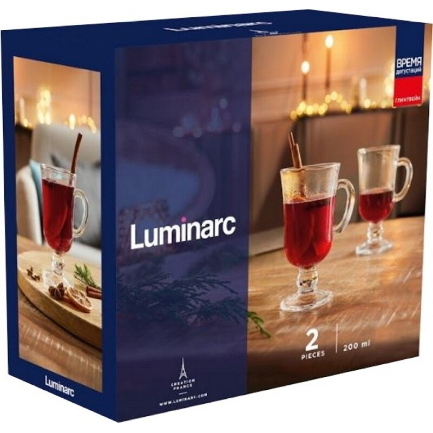 Набор кружек ВРЕМЯ ДЕГУСТАЦИЙ ГЛИНТВЕЙН 2шт 200мл LUMINARC Q2844
Набор кружек ВРЕМЯ ДЕГУСТАЦИЙ ГЛИНТВЕЙН 2шт 200мл LUMINARC Q2844