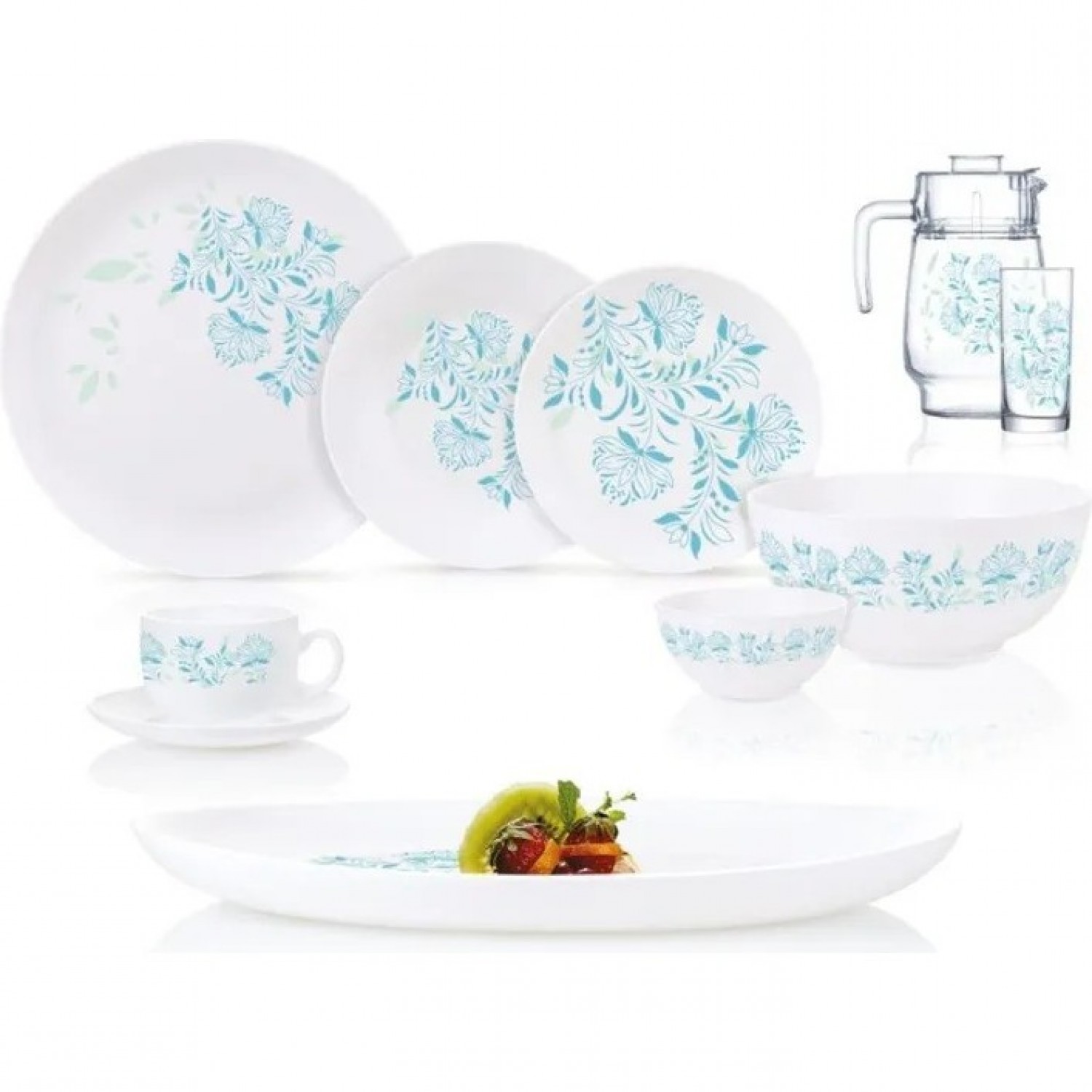 Набор столовый DIWALI FRESCURA TURQUOISE 46 предметов LUMINARC Q7823
Набор столовый DIWALI FRESCURA TURQUOISE 46 предметов LUMINARC Q7823