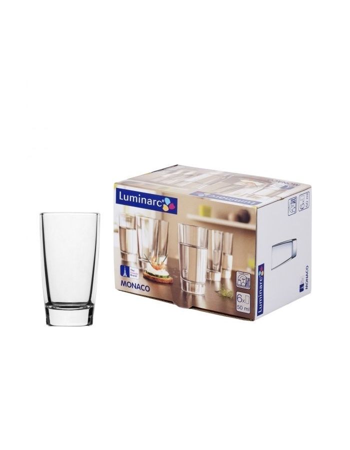 Набор стопок Luminarc Монако H5125 50мл 6шт 50мл, Прозрачный
Набор стопок Luminarc Монако H5125 50мл 6шт 50мл, Прозрачный
