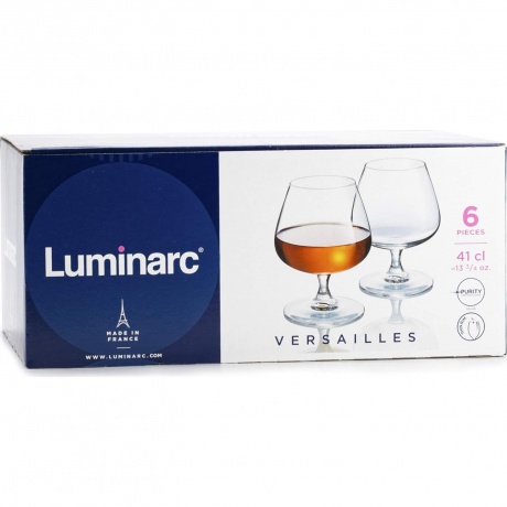 Набор бокалов LUMINARC ВЕРСАЛЬ для коньяка 6шт 410мл хорошее состояние, Прозрачный
Набор бокалов LUMINARC ВЕРСАЛЬ для коньяка 6шт 410мл хорошее состояние, Прозрачный