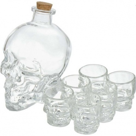 Набор GLASSERIE SKULL 7 предметов (штоф 800мл + стопки 6шт 50мл)
Набор GLASSERIE SKULL 7 предметов (штоф 800мл + стопки 6шт 50мл)