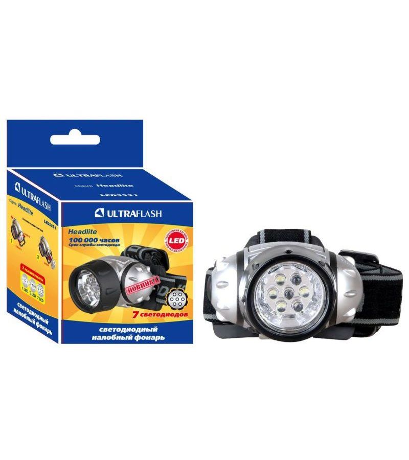 Фонарь налобный LED 5351 (7LED 3 режима; 3хR03 метал.) Ultraflash 10260
Фонарь налобный LED 5351 (7LED 3 режима; 3хR03 метал.) Ultraflash 10260