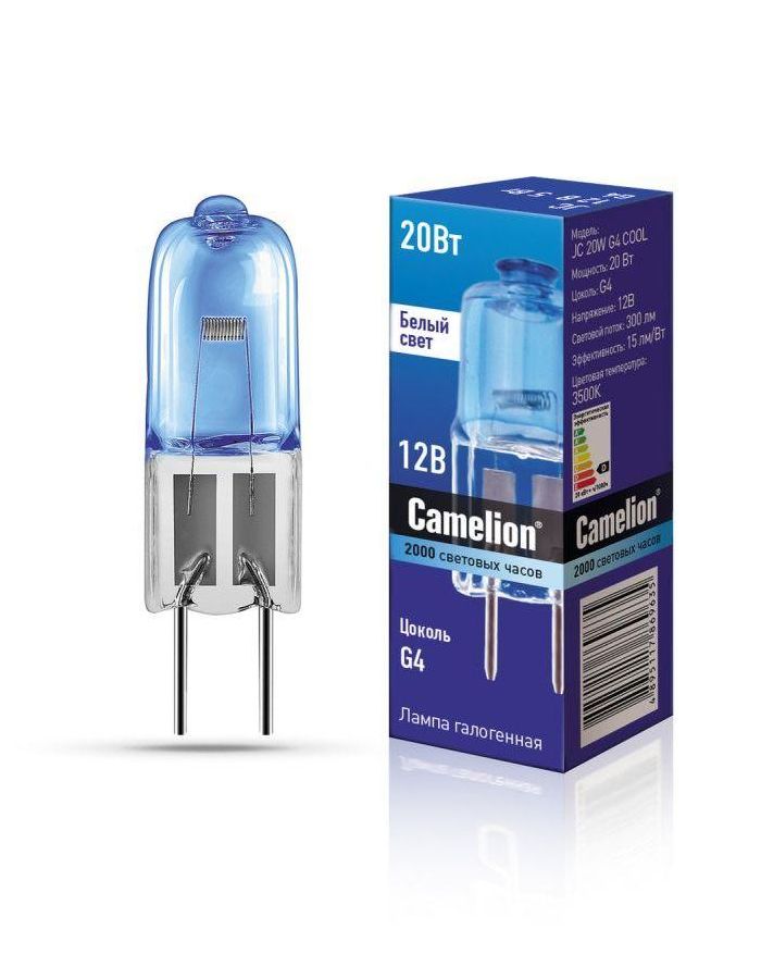 Лампа галогенная JC 20Вт 12В g4 COOL Camelion 11465
Лампа галогенная JC 20Вт 12В g4 COOL Camelion 11465