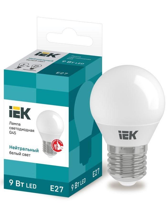 Лампа светодиодная ECO G45 9Вт шар 4000К E27 230В ИЭК LLE-G45-9-230-40-E27, Белый
Лампа светодиодная ECO G45 9Вт шар 4000К E27 230В ИЭК LLE-G45-9-230-40-E27, Белый