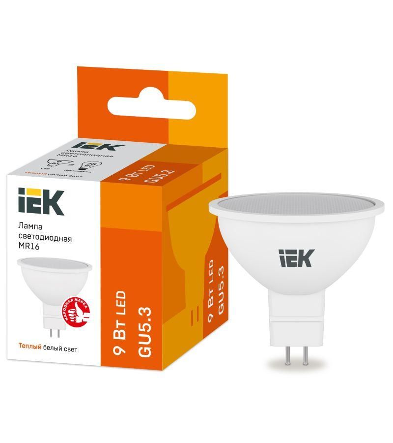 Лампа светодиодная MR16 софит 9Вт 230В 3000К GU5.3 ИЭК LLE-MR16-9-230-30-GU5, Белый
Лампа светодиодная MR16 софит 9Вт 230В 3000К GU5.3 ИЭК LLE-MR16-9-230-30-GU5, Белый