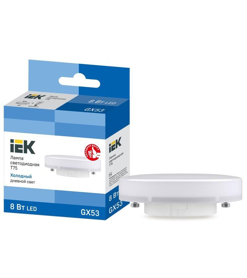 Лампа светодиодная T75 таблетка 8Вт 230В 6500К GX53 ИЭК LLE-T80-8-230-65-GX53, Белый
Лампа светодиодная T75 таблетка 8Вт 230В 6500К GX53 ИЭК LLE-T80-8-230-65-GX53, Белый