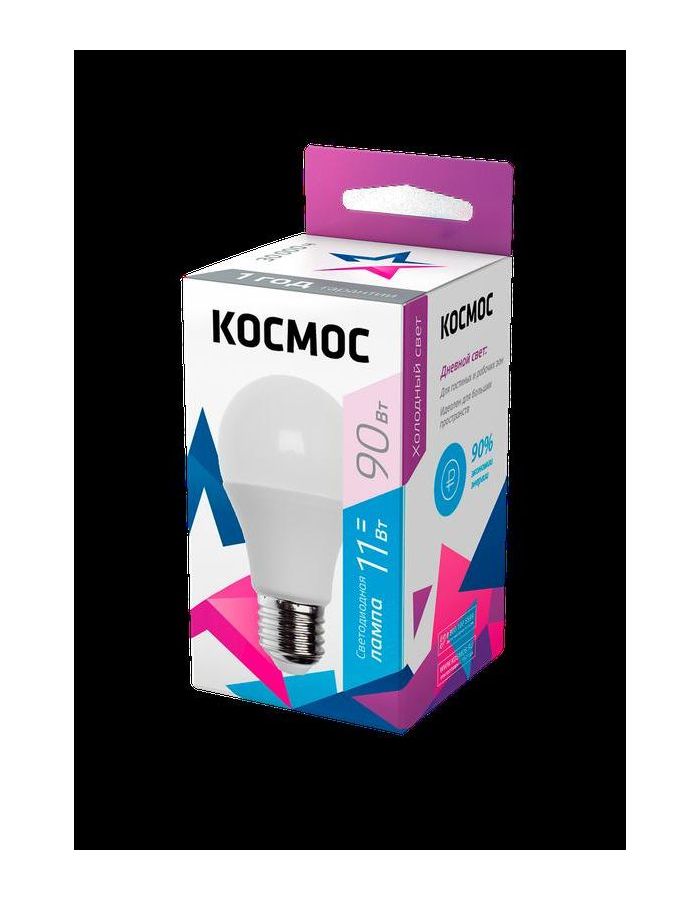 Лампа светодиодная A60 11Вт 6500К E27 220В КОСМОС LkecLED11wA60E2765
Лампа светодиодная A60 11Вт 6500К E27 220В КОСМОС LkecLED11wA60E2765