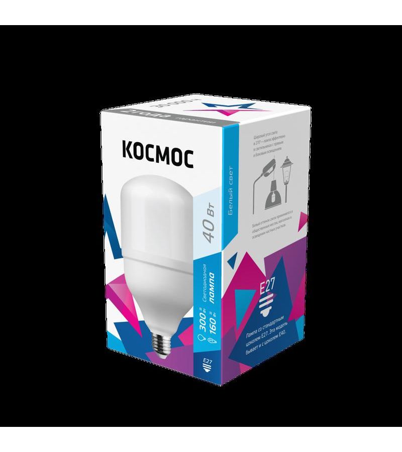 Лампа светодиодная HВтLED 40Вт 220В E27 4500К Космос LksmHWLED40WE2745
Лампа светодиодная HВтLED 40Вт 220В E27 4500К Космос LksmHWLED40WE2745