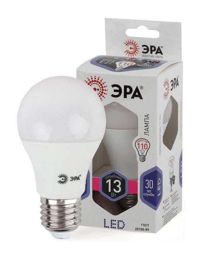 Лампа светодиодная A60-13W-860-E27 грушевидная 1040лм ЭРА Б0031395, Белый
Лампа светодиодная A60-13W-860-E27 грушевидная 1040лм ЭРА Б0031395, Белый