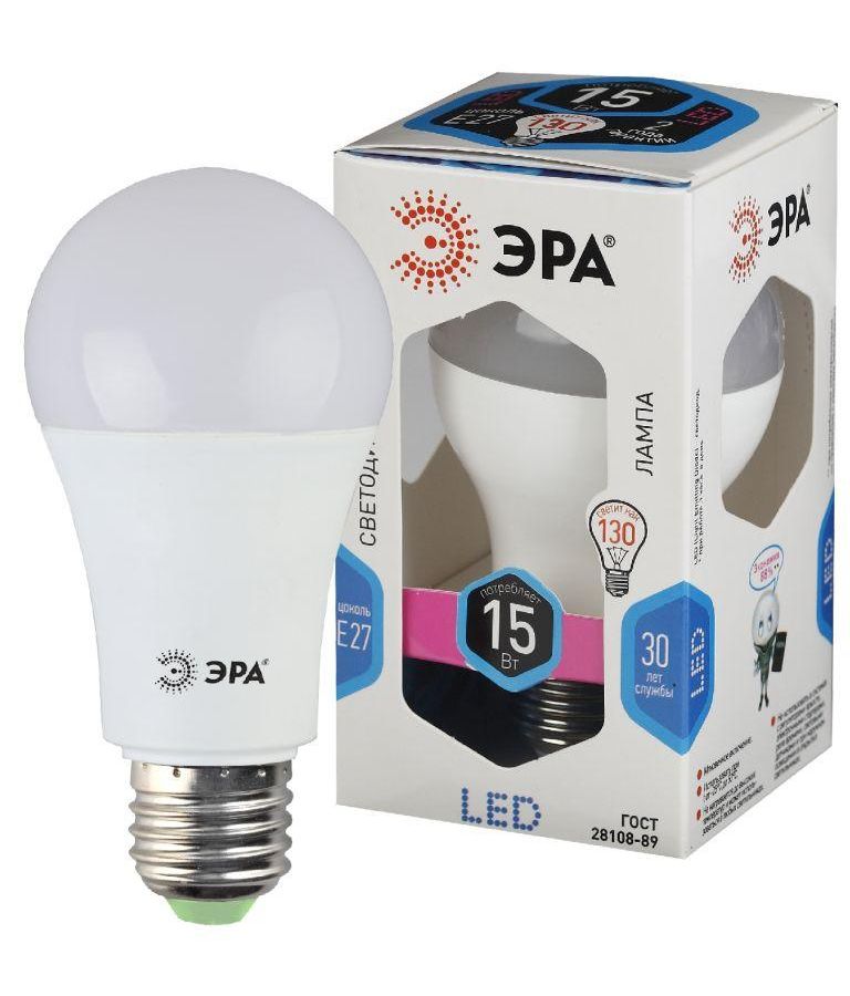 Лампа светодиодная A60-15W-840-E27 грушевидная 1200лм ЭРА Б0033183, Белый
Лампа светодиодная A60-15W-840-E27 грушевидная 1200лм ЭРА Б0033183, Белый