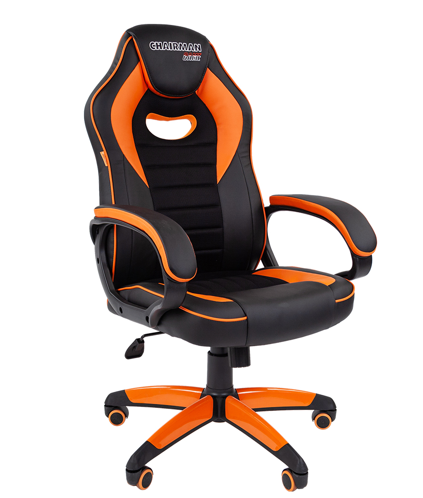 Компьютерное кресло Chairman game 16 чёрный/оранжевый
Компьютерное кресло Chairman game 16 чёрный/оранжевый