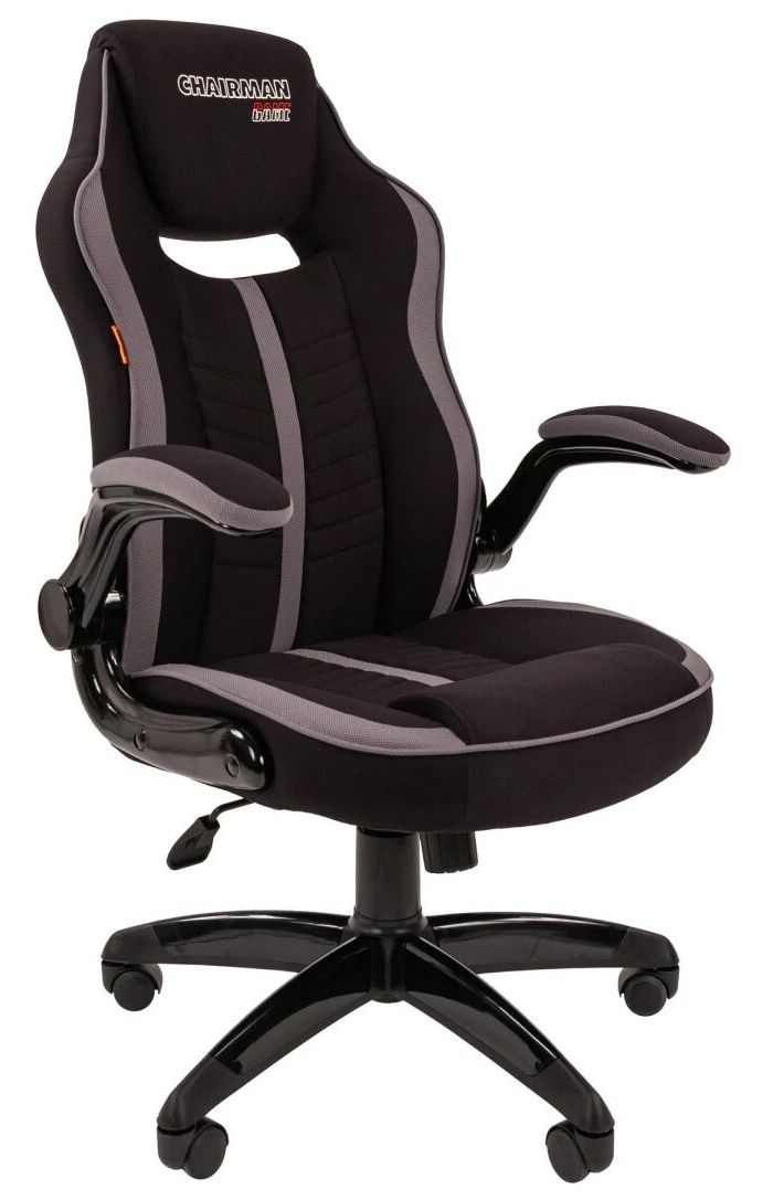 Кресло компьютерное Chairman game 19 чёрное/серое