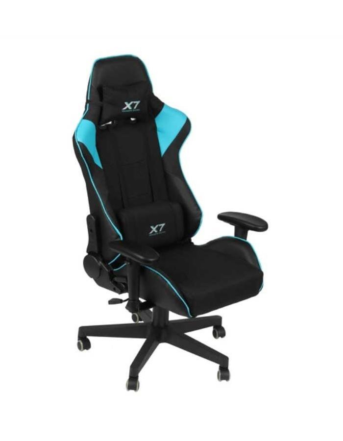 Кресло игровое A4Tech X7 GG-1100 черный/голубой текстиль/эко.кожа
Кресло игровое A4Tech X7 GG-1100 черный/голубой текстиль/эко.кожа