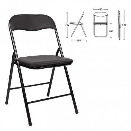Стул складной для дома и офиса Brabix Golf CF-007, черный каркас, кожзам черный, 531565
Стул складной для дома и офиса Brabix Golf CF-007, черный каркас, кожзам черный, 531565
